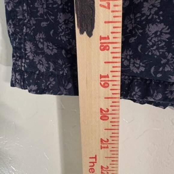 John Varvatos Shorts Mens 34 Blue Floral Print Luxe Cotton Blend Chino Casual - Picture 8 of 9